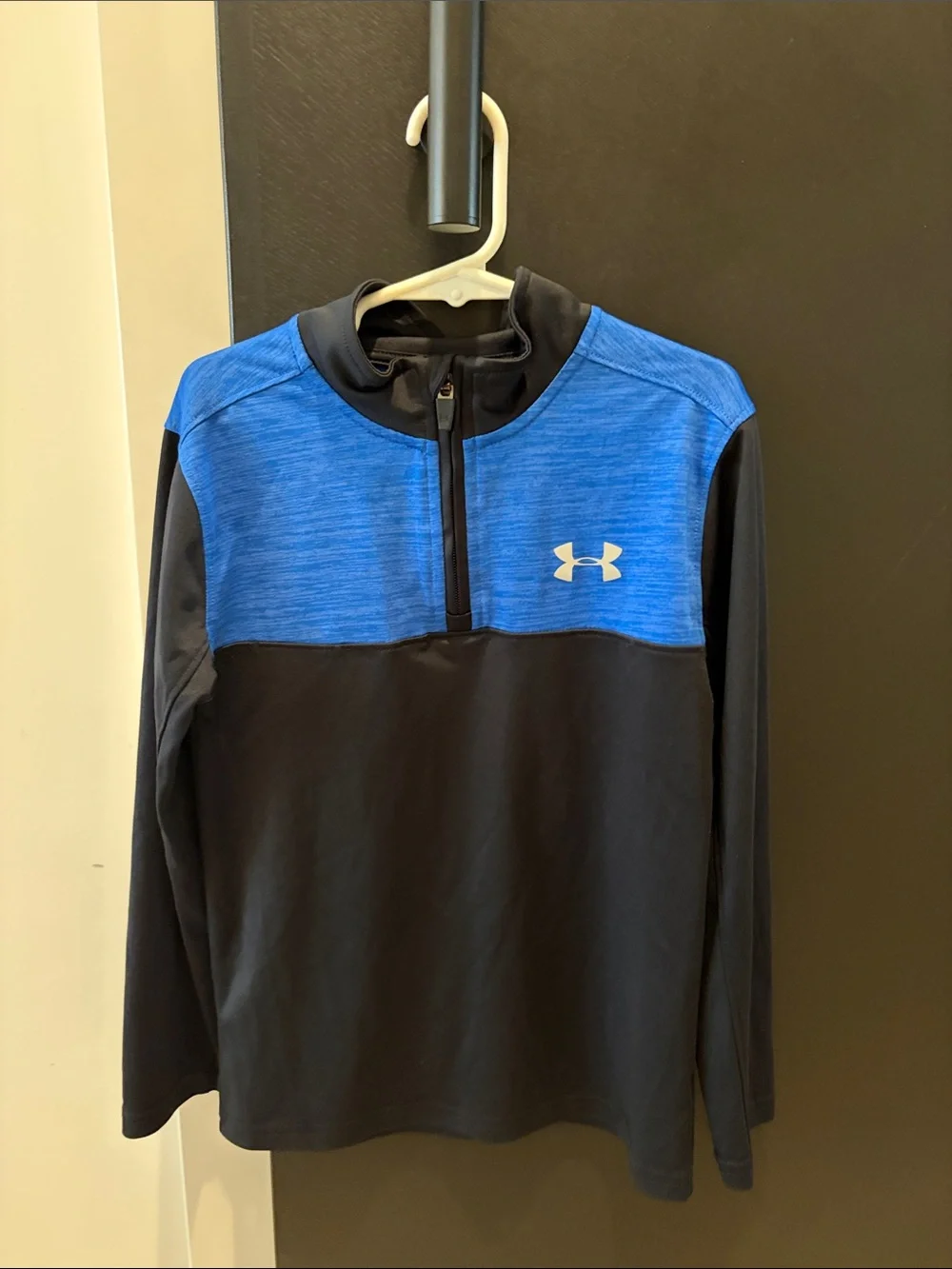 Under Armour Royal Blue and Black Half-Zip Pullover